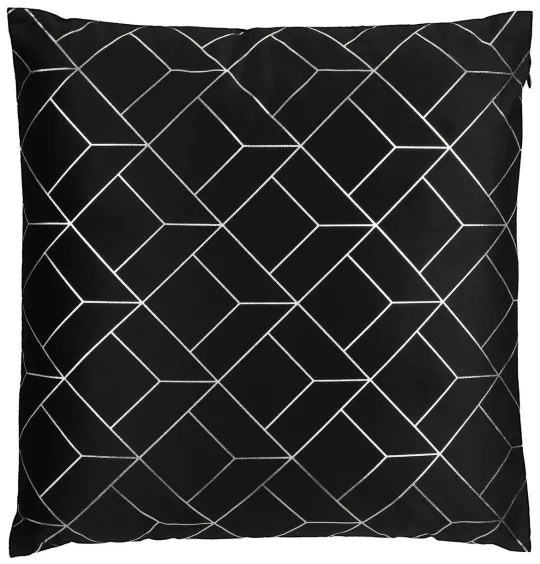 Eglo 420075 - Cuscino decorativo SINGU 45x45 cm nero/argento