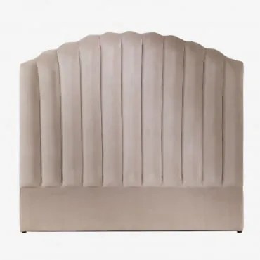 Testiera per Letto da 150 cm in Velluto Meirela Grigio Talpa Chiaro - Sklum
