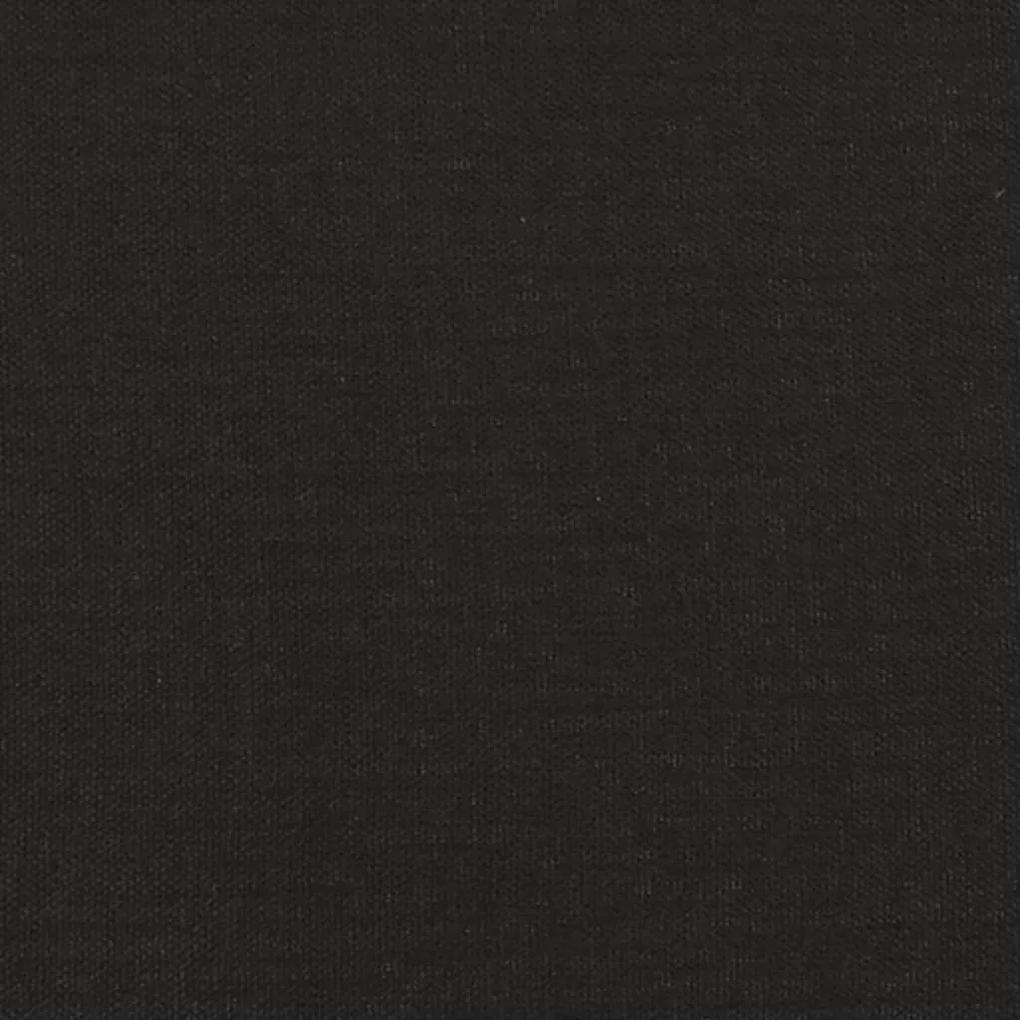 Poggiapiedi nero 45x29,5x35 cm in tessuto e similpelle