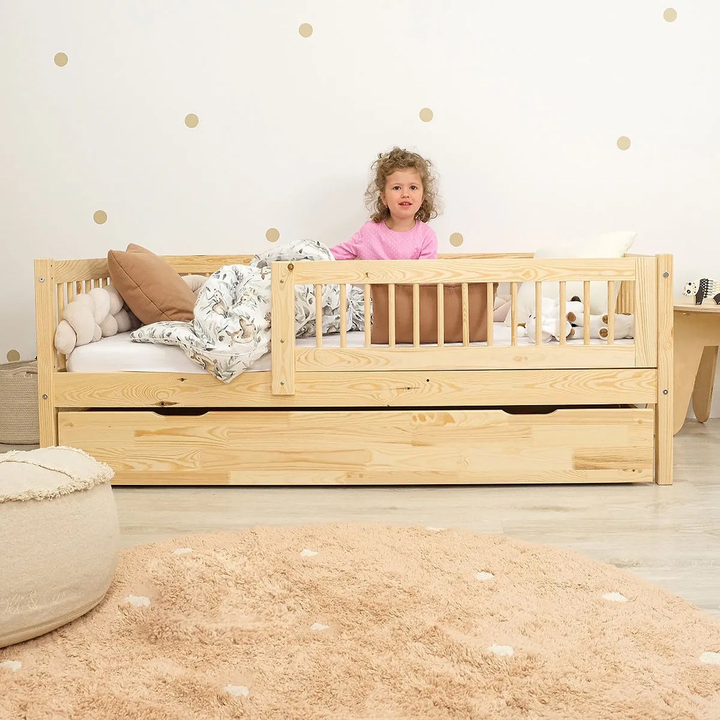 Letto per bambini Teddy Plus - naturale - letto 160x80 cm