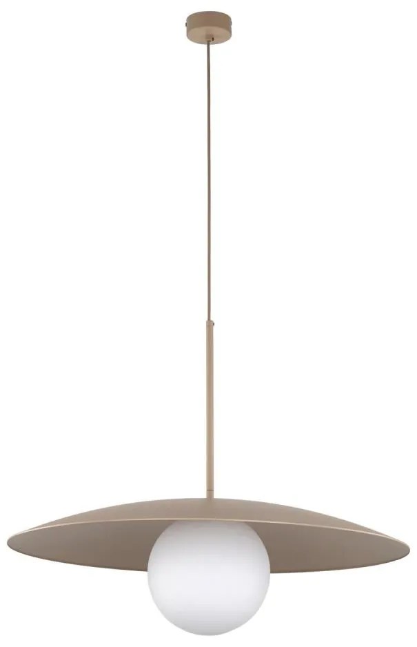 Lampadario a sospensione con filo SLATE 1xE27/15W/230V diametro 65 cm beige