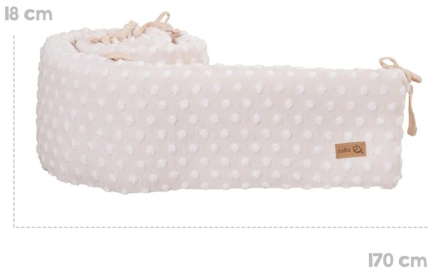 Paracolpi beige in misto cotone 170 cm Frosty Almond – Roba