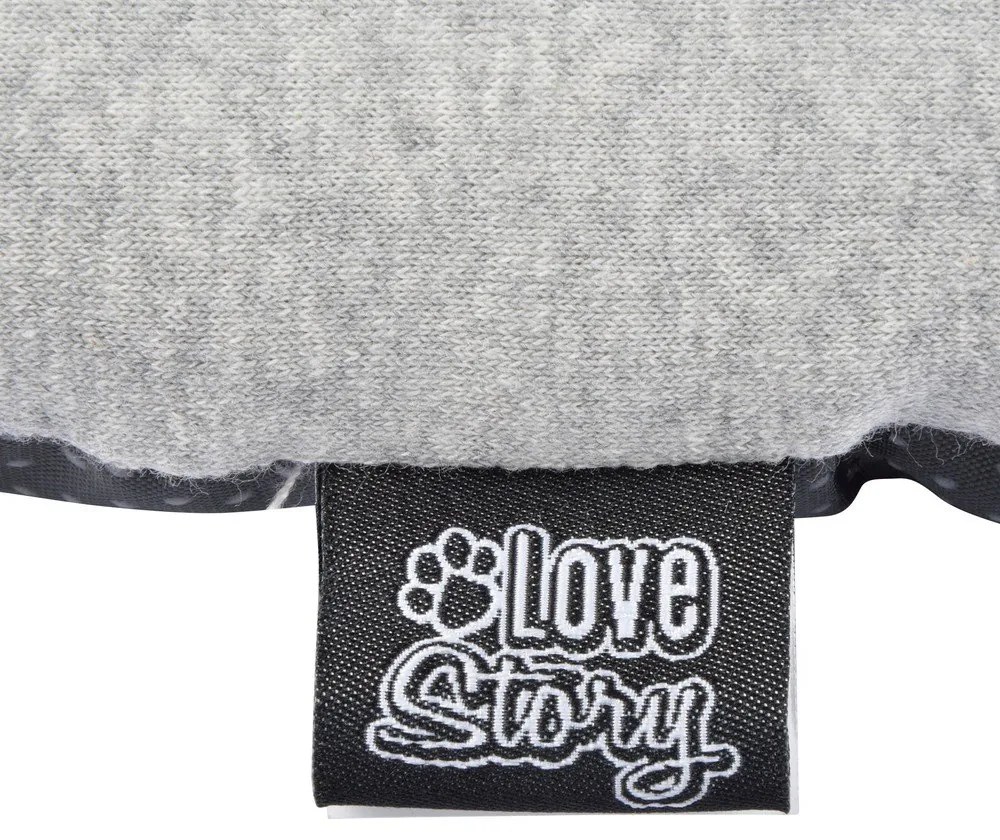 Cuccia grigio chiaro per cane 60x48 cm Graphene – Love Story