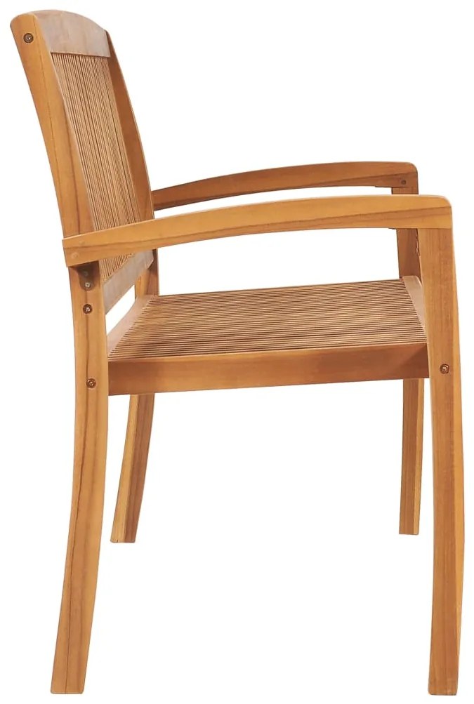 Panchina da Giardino Impilabile e Cuscino 159cm Teak Massello