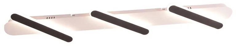 Plafoniera LED RITA nero IP20 cct da bianco caldo a bianco freddo con regolazione di temperatura, 1957 lumen