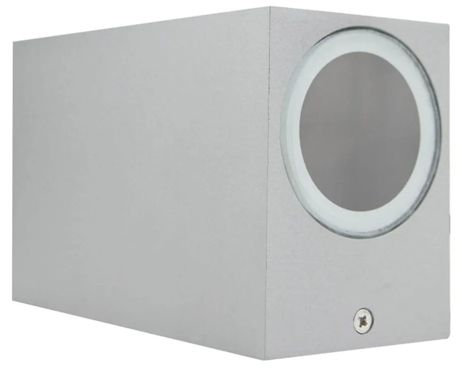 Applique Rettangolare Bidirezionale IP65 - GU10 Grigio