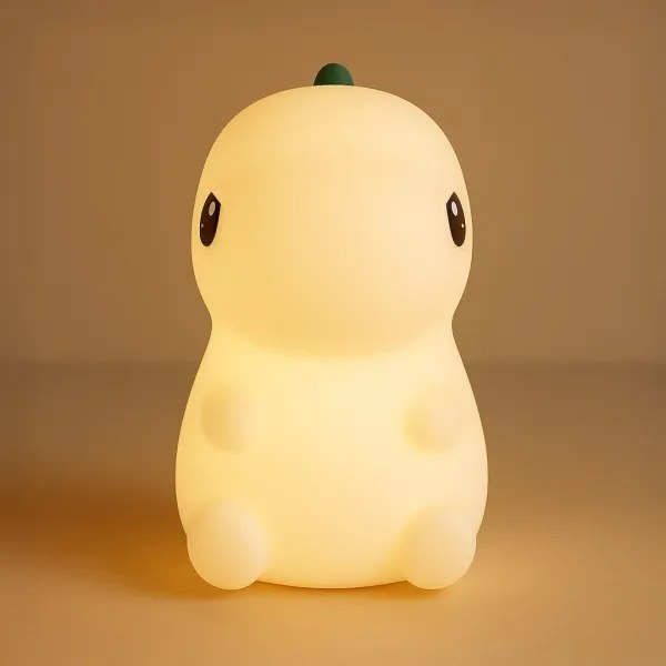 Lampada da notte ricaricabile per bambini DINO LED RGBW dimmerabile, 1W/5V, 1200 mAh