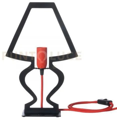 Lampada da tavolo design silhouette piccola nero