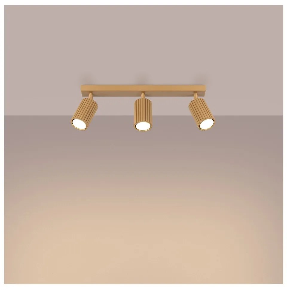 Faretto dorato 6,5x45 cm Gleam – Sollux