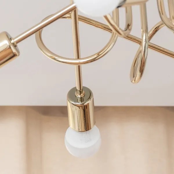 Lampadario a plafone OXFORD 5xE27/15W/230V, finitura dorata