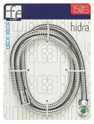 Flessibile Doccia 150 cm Acciaio Cromo con Doppia Aggrafatura