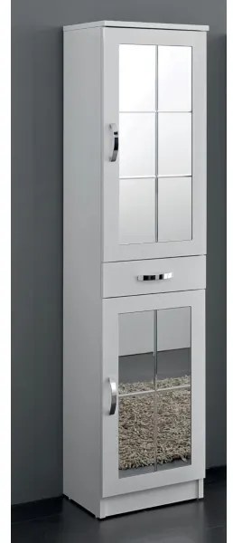 Colonna multiuso CRYSTAL bianco con specchi