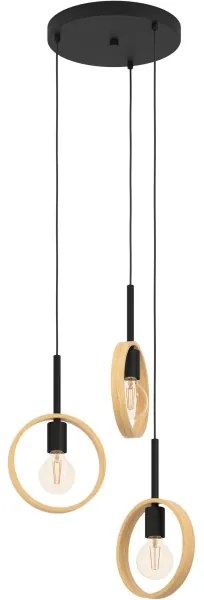 Eglo 43551 - Lampadario su corda IPSDEN 3xE27/40W/230V