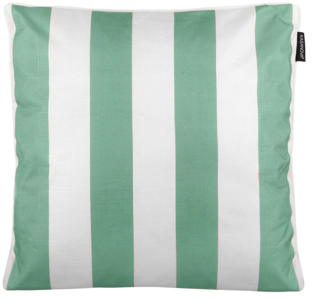 Cuscino divano righe verde 50x50 cm idrorepellente