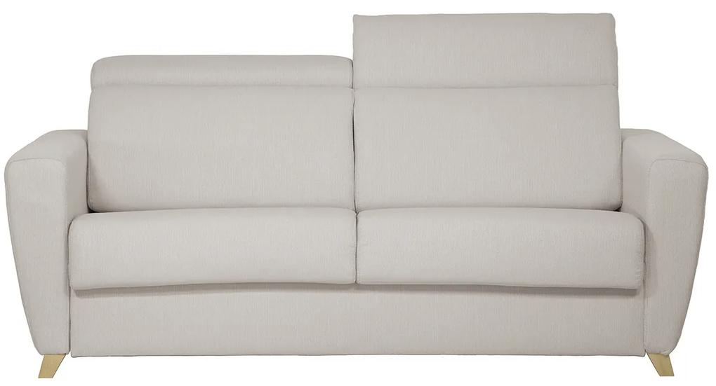 Divano letto materasso poggiatesta regolabili beige naturale 140x190 cm GOYA