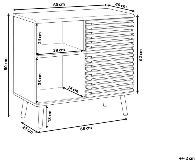 Credenza in colore legno wenge PERTH Beliani