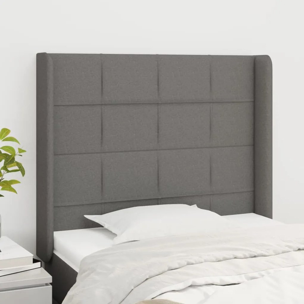 Testiera Ad Orecchio Grigioscuro 103x16x118/128cm İntessuto /