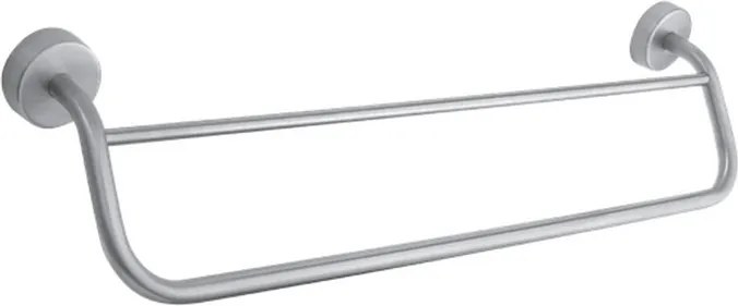 Kamalu - Porta salviette barra doppia 60 cm in acciaio inox satinato | Monde-S