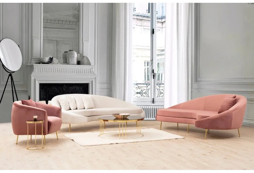 Divano rosa chiaro 255 cm Eses - Artie