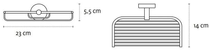 Kamalu - portaoggetti doccia griglia in acciaio 23cm linea kaman mira-304
