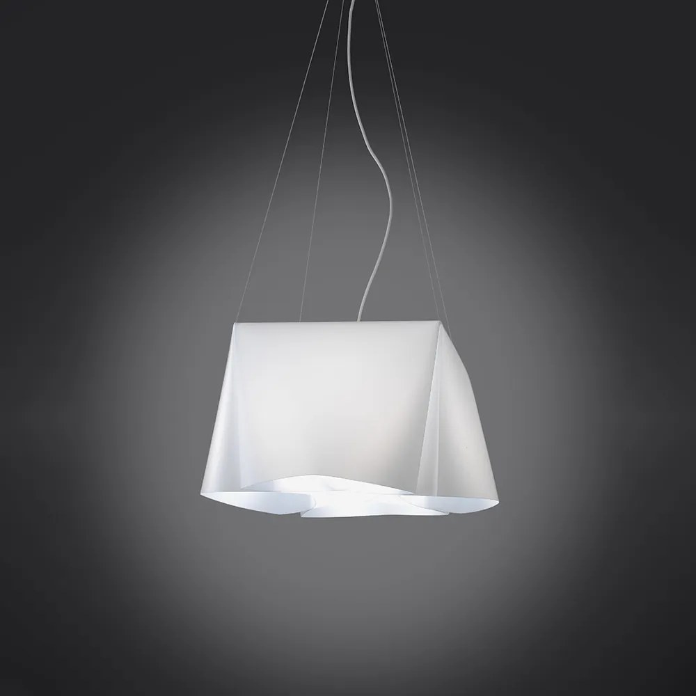 Sospensione Moderna 1 Luce Wanda In Polilux Bianco D60 Made In Italy