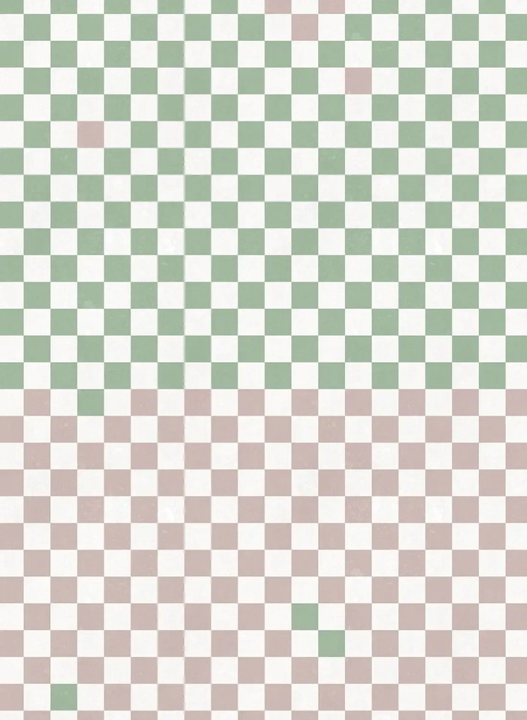 Rebel Walls Carta da parati panoramica Pixels - Green/ Pink
