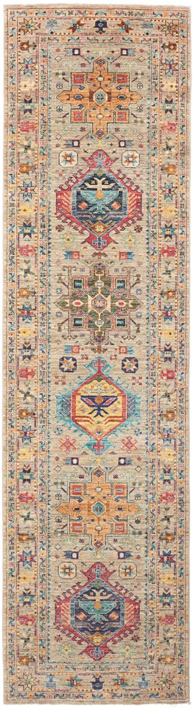 Samarkand Tappeto orientale 280 x 80 Grigio (Pakistan) Annodato A Mano