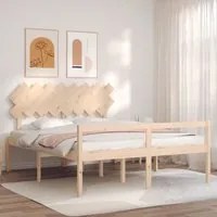 Letto per Anziani con Testiera 160x200 cm in Legno Massellocod mxl 124983