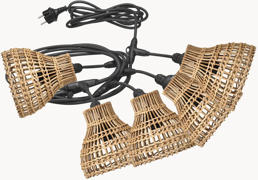 Ghirlanda luminosa da esterno in rattan Sarah, 650 cm