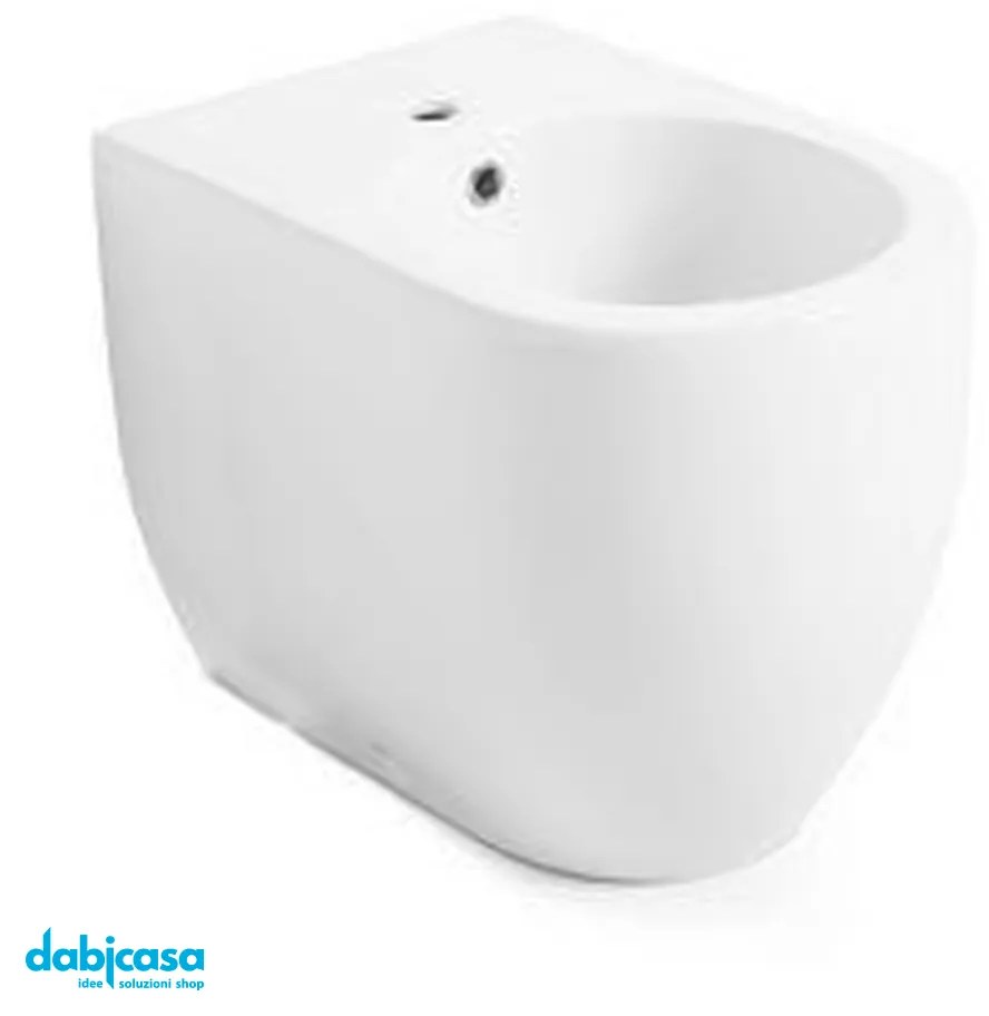 Kerasan "Flo 48" Bidet Da Terra Filo Muro Bianco Lucido