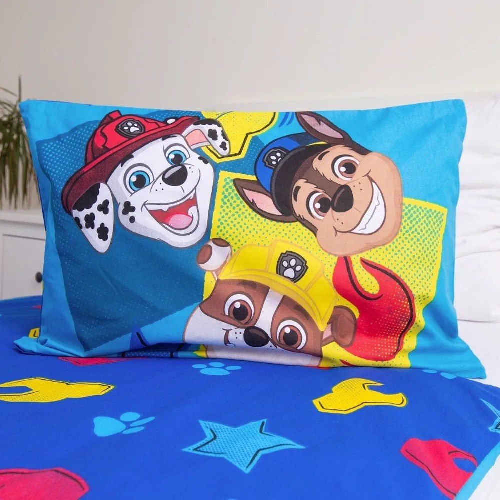 Set copripiumino e federa da bambini blu in cotone per culla 100x135 cm Paw Patrol "Pawsome days ahead" – Jerry Fabrics