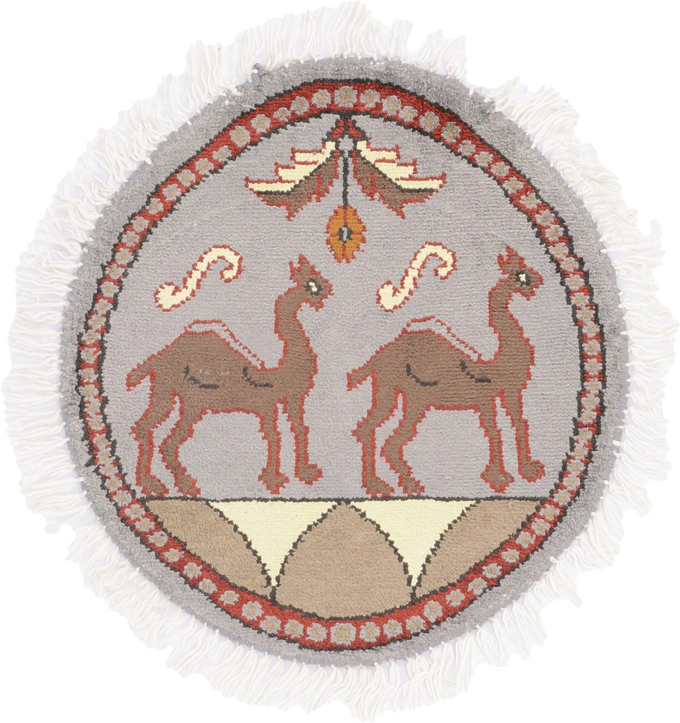 Agra Tappeto orientale 50x50 (Indian) Annodato A Mano