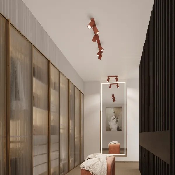 Sollux SL.1637 - Faretto KARBON 2xGU10/10W/230V rosso