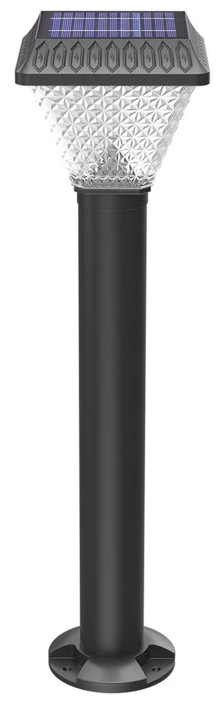 Paletto Solare da Giardino 60 cm IP65 300 lumen con Telecomando Colore Bianco Naturale 4.000K