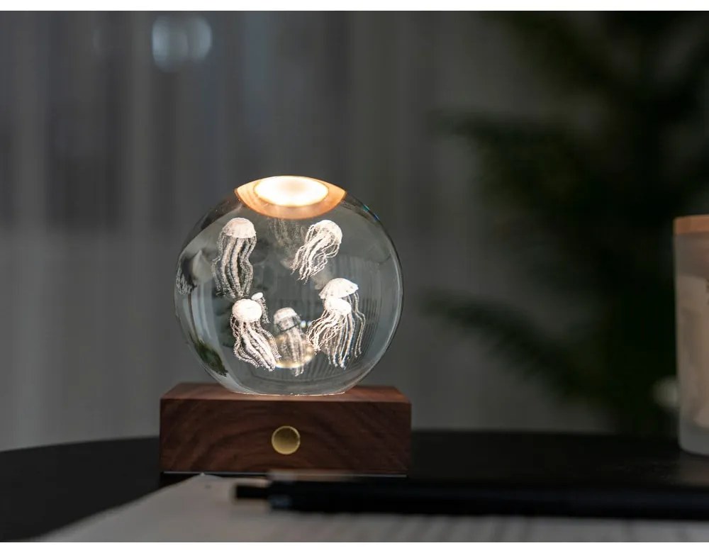 Decorazione luminosa marrone scuro con ricarica USB Amber – Gingko