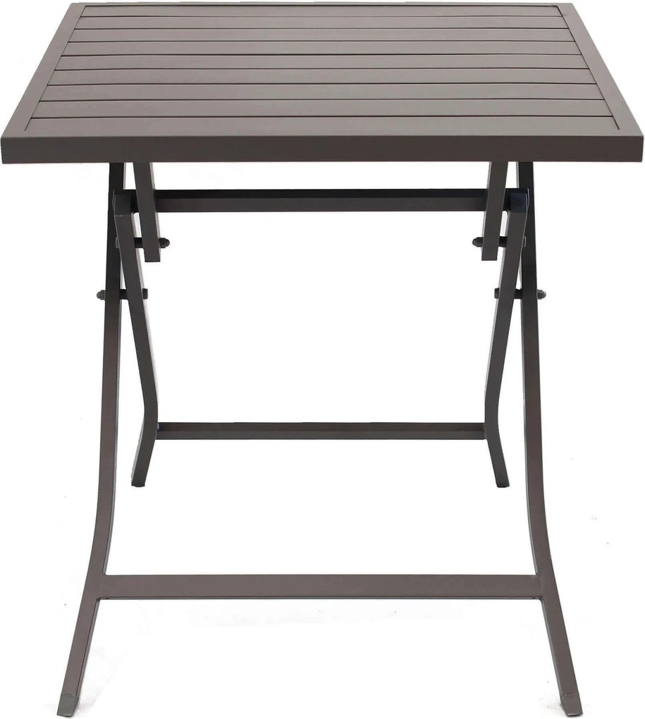 ABELUS - set tavolo in alluminio cm 70 x 70 x 73 h con 2 sedie Abelus