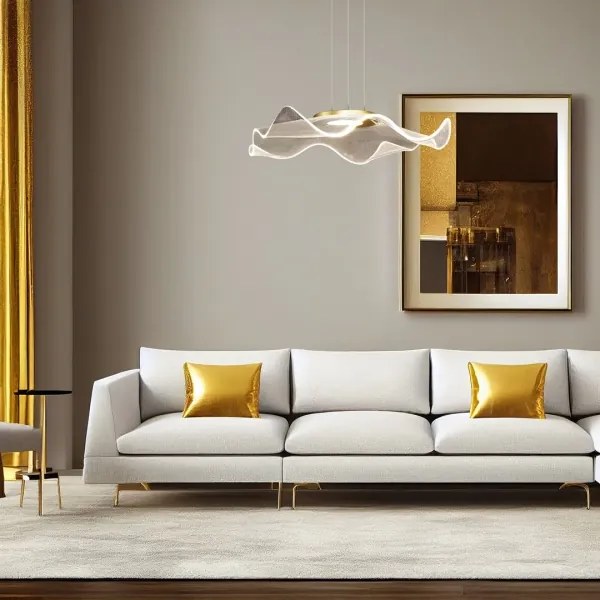 Lampadario LED a sospensione con filo LARGO LED/16W/230V oro