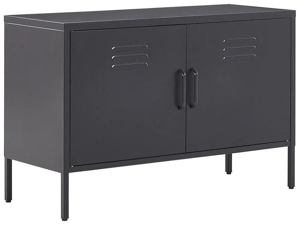 Credenza metallo nero 40 x 100 cm URIA Beliani
