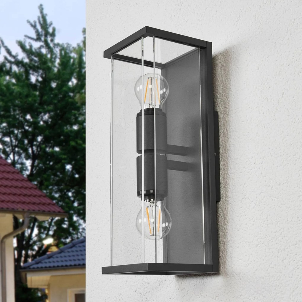 Lucande Applique da esterno Annalea, 40 cm, a 2 luci, IP54