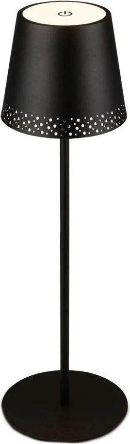 Brilo - Lampada da tavolo ricaricabile LED a sfioramento KIKI LED/2,6W/5V IP44 2600 mAh nera