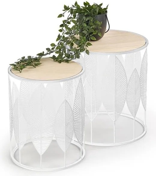 Set di Tavolini da caffè Folla in bianco