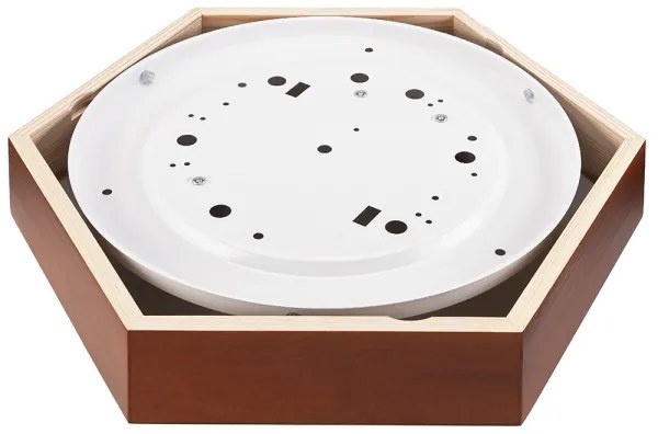 Plafoniera HEX 2xE27/60W/230V d. 43 cm marrone pino