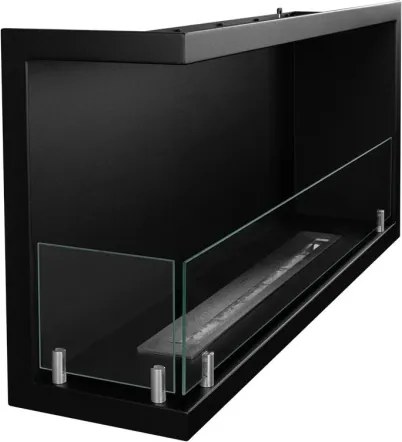 Camino a bioetanolo da incasso ad angolo biocamino angolare 90x45 cm SUTRI 90 SX