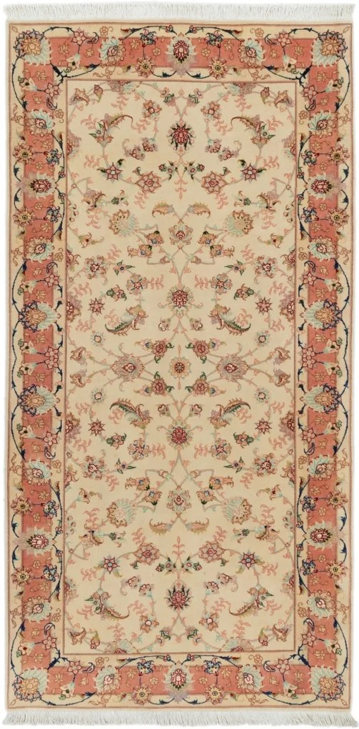 Tabriz Tappeto persiano 200x100 (Iran) Annodato A Mano