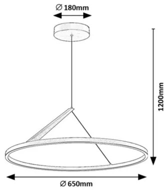 Rabalux 72352 - Lampadario LED a sospensione con cavo RENARA LED/40W/230V 3000K