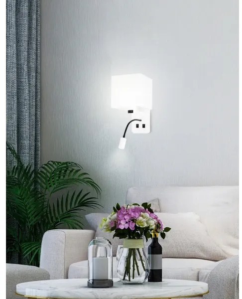 Applique LED MAGNUM 1xE27/40W/230V + LED/3W bianca