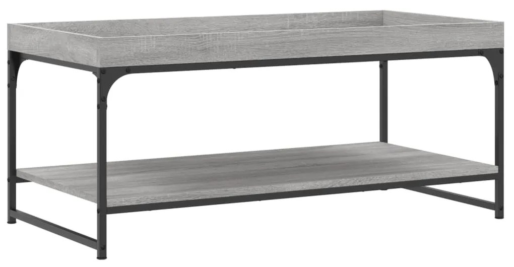 Tavolino da salotto grigio sonoma 100x49x45cm legno multistrato