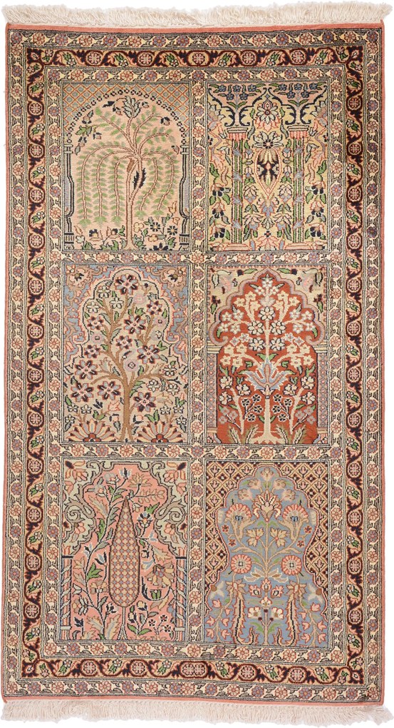 Cashmere Silk Tappeto orientale 80x140 (Indian) Annodato A Mano