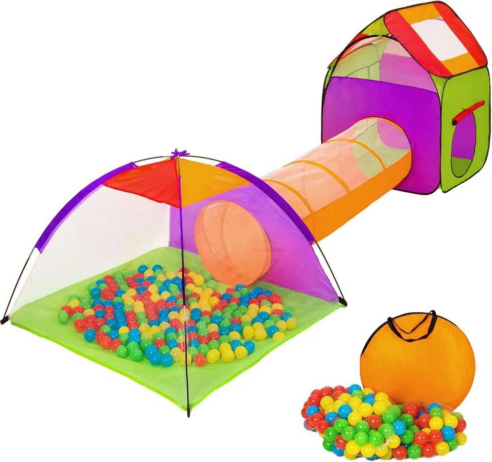 Tenda Igloo Per Bambini Con 200 Palline + Tunnel Pieghevole Giochi Salvaspazio...