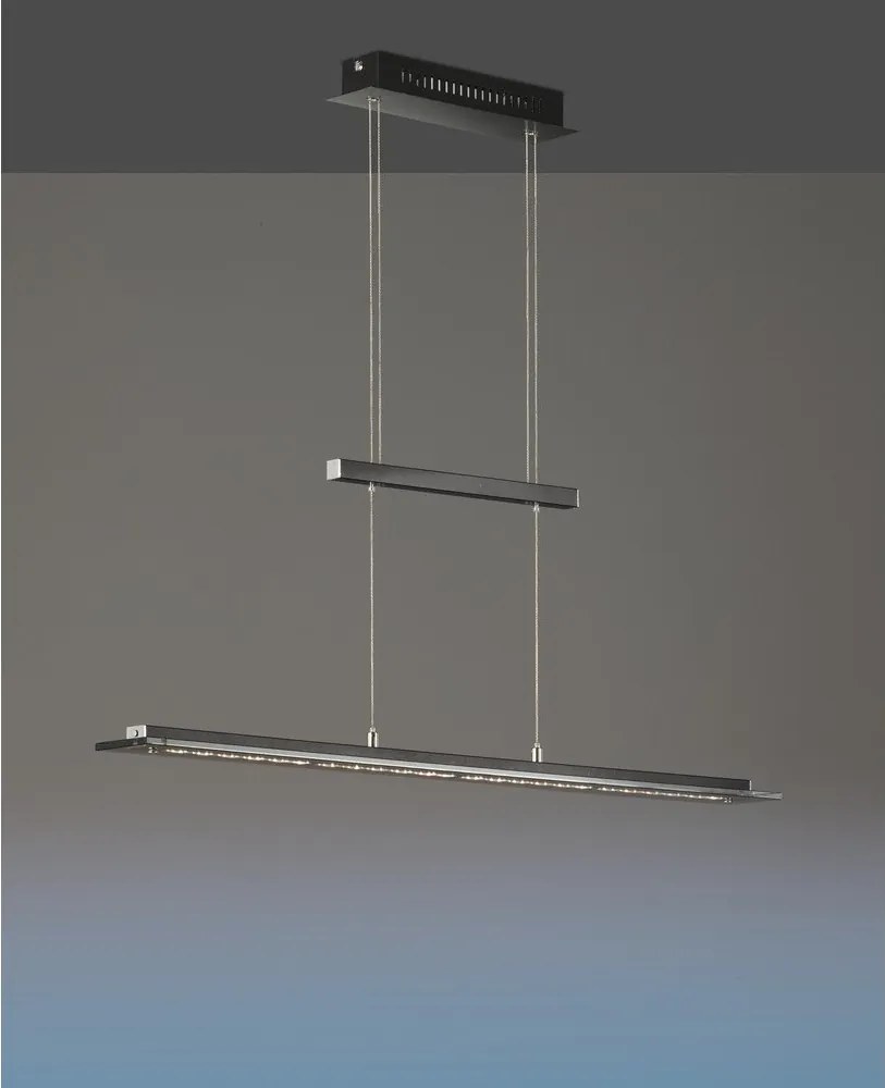 Lampadario con intensità regolabile nero in metallo Tenso – Fischer & Honsel